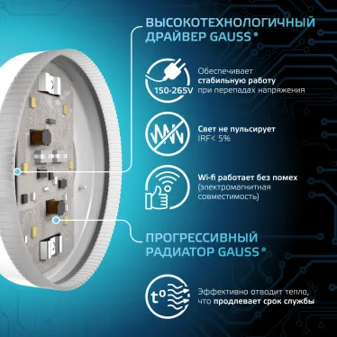 Лампа светодиодная LED 8 Вт 690 лм 4100К таблетка нейтральный GX53 AC 220В Black Gauss
