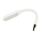 White Светильник-фонарь переносной, прорезиненный корпус, 6 LED, питание от USB-порта. Упаковка-картон, цвет-белый.