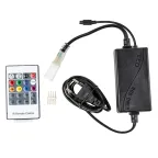                  Контроллер для управления светодиодными ULC-N22-RGB NEON BLACK лентами 220В, с пультом ДУ. Цвет чёрный.
               
