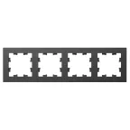                  ATLASDESIGN 4-постовая РАМКА, универсальная, БАЗАЛЬТ
               