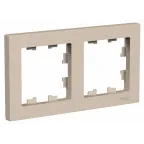                  ATLASDESIGN рамка двухпостовая, универсальная, ПЕСОЧНЫЙ
               