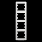                  GLOSSA Рамка 4 поста вертикальная белый
               