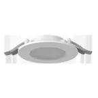 Светильник светодиодный DL-01 Slim 100 мм 8 Вт 4000 К CRI90 120x37 мм IP65/40 RAL9003 белый муар с рассеивателем опал аварийный автономный постоянного действия