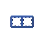                  ATLASDESIGN ANTIQUE 2-постовая рамка, универсальная, АКВАМАРИН
               