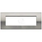 LivingLight Рамка прямоугольная 7 постов Фактурная сталь