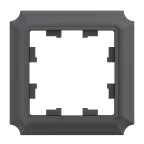 ATLASDESIGN ANTIQUE 1-постовая рамка, БАЗАЛЬТ