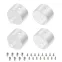 Заглушка WPH-FLEX-D22-360deg WHITE ALU с отверстием (ARL, металл)