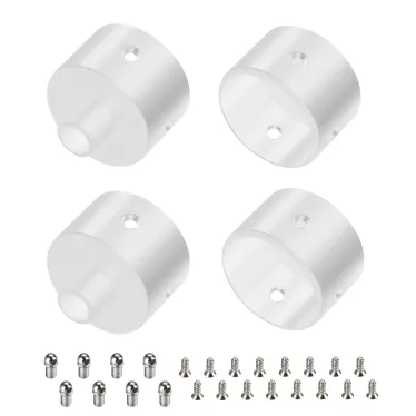 Заглушка WPH-FLEX-D22-360deg WHITE ALU с отверстием (ARL, металл)