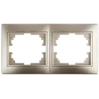                  Рамка на 2 поста гор., СУ, Plano, шампань, 1-502-04
               