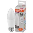                  Лампа светодиодная LED 10 Вт E27 4000К 800Лм свеча 220 В (замена 75Вт) OSRAM
               