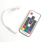 Контроллер RGB min для светодиодной ленты с П/У белый, 12-24V, LD66 | 48032 | FERON