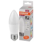 Лампа светодиодная LED 10 Вт E27 3000К 800Лм свеча 220 В (замена 75Вт) OSRAM
