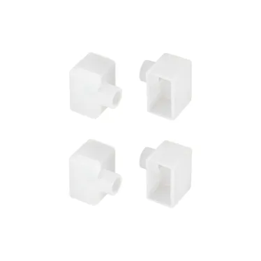 Заглушка WPH-FLEX-1018-SIDE WHITE с отверстием (пластик)