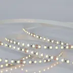 Лента гибкая светодиодная на самоклеящейся основе. ULS-2835-120LED/m-8мм-IP20-DC24V-9,6W/m-5м-3000K Катушка 5 м. в герметичной упаковке. (3000K).