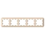                  ATLASDESIGN ANTIQUE 5-постовая рамка, универсальная, ПЕСОЧНЫЙ
               