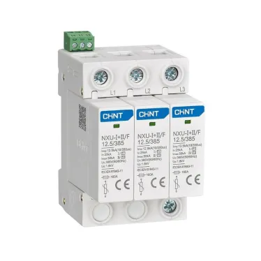 Ограничитель имп. перенапр. NXU-Ⅰ+/F 3P In-25kA Uc-385В Im-50kA (R) | 308597 | CHINT
