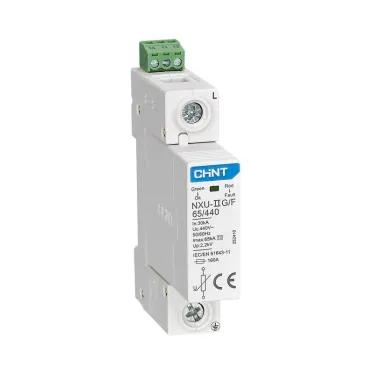Ограничитель имп. перенапр. NXU-IIG/F 1P In-25kA Uc-440B Im-65kA (R) | 252410 | CHINT