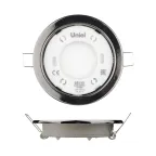 Светильник ультратонкий встраиваемый GX53/H2 BLACK CHROME 10 PROM В составе набора из 10шт Корпус черный хром