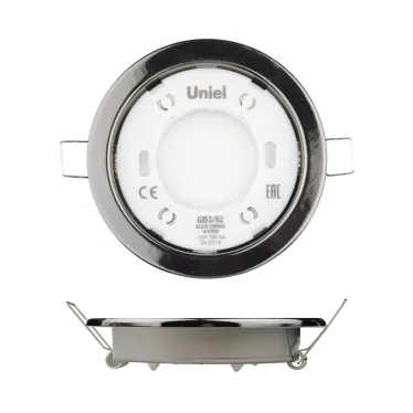 Светильник ультратонкий встраиваемый GX53/H2 BLACK CHROME 10 PROM В составе набора из 10шт Корпус черный хром
