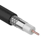 Каб. коаксиал. RG11 CCS 75Ом FPE PVC черн. (300м) | CC1-R1F1-119-300-G | GENERICA