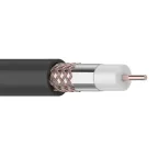                  Кабель коаксиальный RG-6U+Cu, 75 Ом, Cu/Al/Cu, 64%, бухта 100 м, черный OUTDOOR, REXANT
               