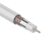                  Кабель RG-6U+CU, (75%), 75 Ом, 305м., белый | 01-2233 | REXANT
               