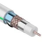 Кабель RG-6U+CU, (75%), 75 Ом, 100м., белый, (тройной экран), "MASTER" | 01-2241 | REXANT