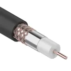 Кабель RG-6U+CU, (64%), 75 Ом, 305м., черный (OUTDOOR) | 01-2232 | REXANT