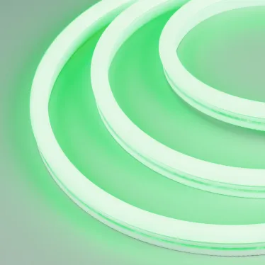 Лента светодиодная герметичная WAVE-SIDE-A120-12x25mm 230V Green (12 W/m, IP67, 50m, wire x2) (ARL, Грибовидная форма)