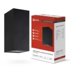                  Светильник уличный настенный двусторонний НБУ CUBE-2хGU10-BL алюминиевый черный IP54 IN HOME
               