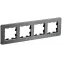 BRITE Рамка 4 поста РУ-4-1-Бр металл титан RE IEK