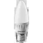 Лампа светодиодная LED 8вт E27 теплый матовая свеча