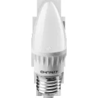 Лампа светодиодная LED 8вт E27 теплый матовая свеча