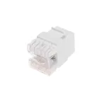 Модуль Keystone Jack RJ-45(8P8C), UTP неэкранированный, CAT 5e, тип 180 градусов, белый REXANT PRO | 02-0060 | REXANT