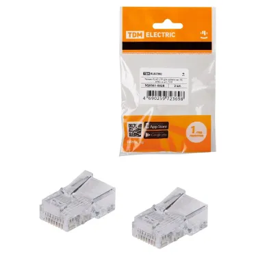 Разъем RJ-45 UTP для кабеля кат. 5Е, 8P8C (2 шт), | SQ0561-0028 | TDM