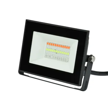 ULF-F60-20W/RGB IP65 200-240В BLACK Прожектор светодиодный. Мультиколор. Пульт ДУ (в/к). Корпус черный. TM .