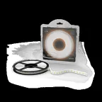 Лента светодиодная 2835/60-SMD 4.8W  12V DC теплый белый IP66 (блистер 5м) | 311000105 | Gauss