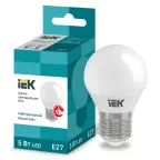                  Лампа светодиодная G45 шар 5Вт 230В 4000К E27 IEK
               