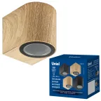                  Светильник уличный под лампу GU10 Архитектурный накладной UUL-P51A 6W/GU10 IP65 PINEвет корпуса сосна
               