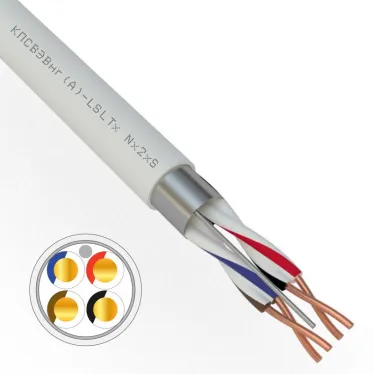 Кабель для пожарной сигнализации REXANT КПСВЭВнг(А)-LSLTx 2x2x0,50 мм², бухта 200 м |01-4875-1 | REXANT