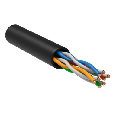 Витая пара U/UTP 5E 24AWG 4PR LDPE 1м черн. 305м РФ | BC3-C5E04-139-305-R-G | GENERICA