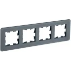 BRITE Рамка 4 поста РУ-4-2-Бр стекло графит RE IEK