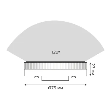 Лампа светодиодная LED 8 Вт 690 лм 4100К таблетка нейтральный GX53 AC 220В Black Gauss