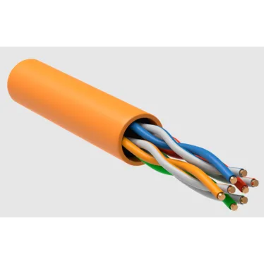 Витая пара U/UTP кат 5E 4х2х24AWG solid LSZH нг(А)-HF оранжевый 305м РФ/Т