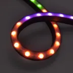 Грейзер DMX THOR-3D-F24-25x27mm 24V RGB (17 W/m, IP65, 1m, wire x2) (ARL, силикон, управляемый, 24 LED/m)