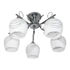                  Светильник 11280-3/5 хром (Плафон 8317) НПБ 01-5х60-158 Е27 | 1005404870 | Элетех
               