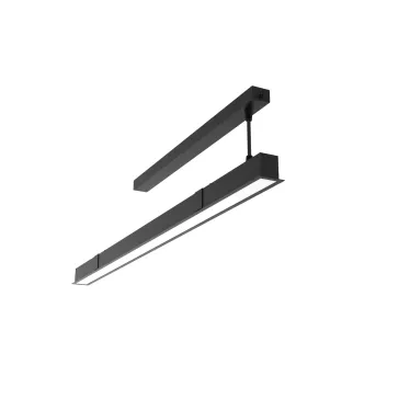 Cветильник cветодиодный Angusta Intus 1518x50x65мм встраиваемый 30 Вт 4000 К CRI 90 IP40 RAL9005 черный с рассеивателем опал, диммируемый по протоколу DALI