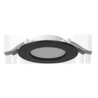                  Светильник светодиодный DL-01 Slim 100 мм 8 Вт 3000 К CRI90 120x37 мм IP65/40 RAL9005 черный муар с рассеивателем опал DALI
               