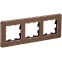 BRITE Рамка 3 поста РУ-3-1-Бр металл коричневый RE AL IEK
