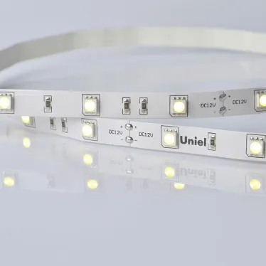 Лента светодиодная нейтральный свет 4000К ULS-M22-5050-30LED/m-10mm-IP20-DC12V-7,2W/m-5M-4000K PROFI| UL-00004369 | Uniel